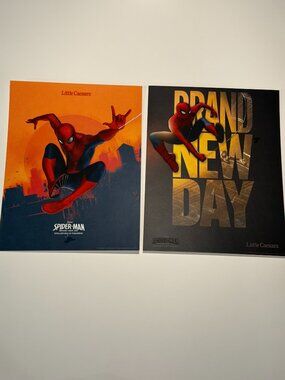 Lot of 2 Spider Man Brand New Day Movie Posters Little Ceasars